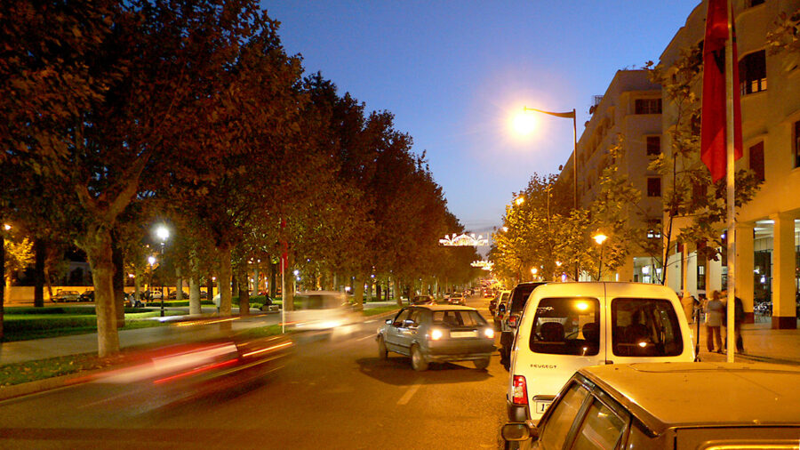 Eclairage public, ville de Fès, Maroc © Vincent Laganier