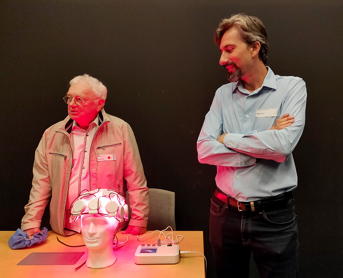 Casque de photobiomodulation pour le crane, neurobiologie, REGEnLIFE,