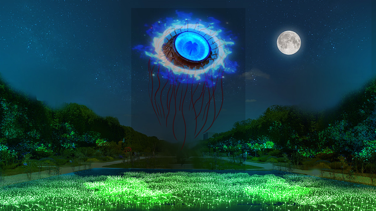 Lumière en hologramme au Jardin des Plantes de Paris
