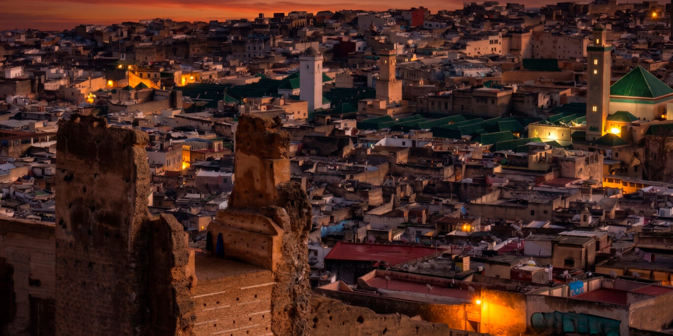 LUCI Cities & Lighting Summit Fez 2027, Eclairage urbain et architectural de la Medina de Fès © Abdelbasset El Fallous, City of Fez