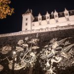 Glacis du château de Pau, fresque lumineuse de Quartiers Lumières et Laurent Meunier