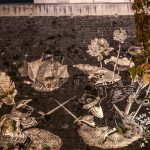 Glacis du château de Pau, fresque lumineuse de Quartiers Lumières et Laurent Meunier