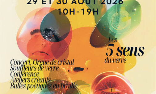 Biennale du verre 2026, Le Crozet-Loire, France - 29-30 aout - Affiche association © Les Amis du Vieux Crozet