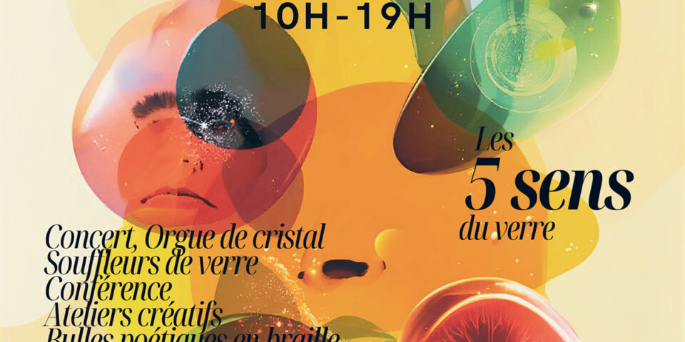 Biennale du verre 2026, Le Crozet-Loire, France - 29-30 aout - Affiche association © Les Amis du Vieux Crozet