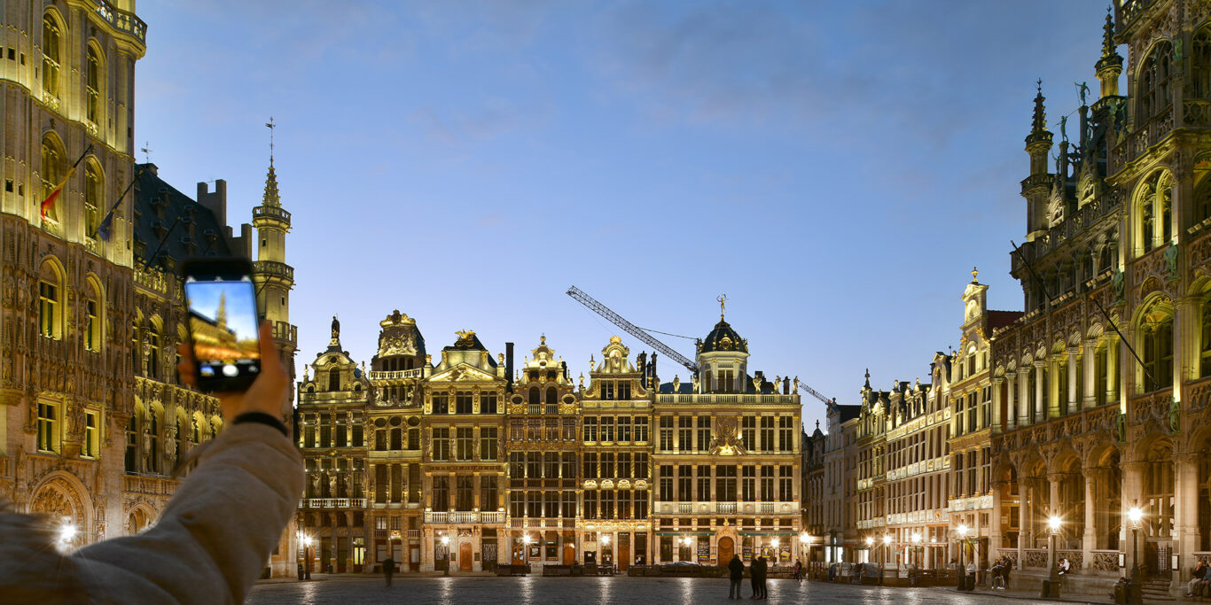 Grand-Place, Bruxelles, Belgique - Conception lumière Radiance35, Isabelle Corten en association avec Patrick Rimoux - Photo © Serge Brison
